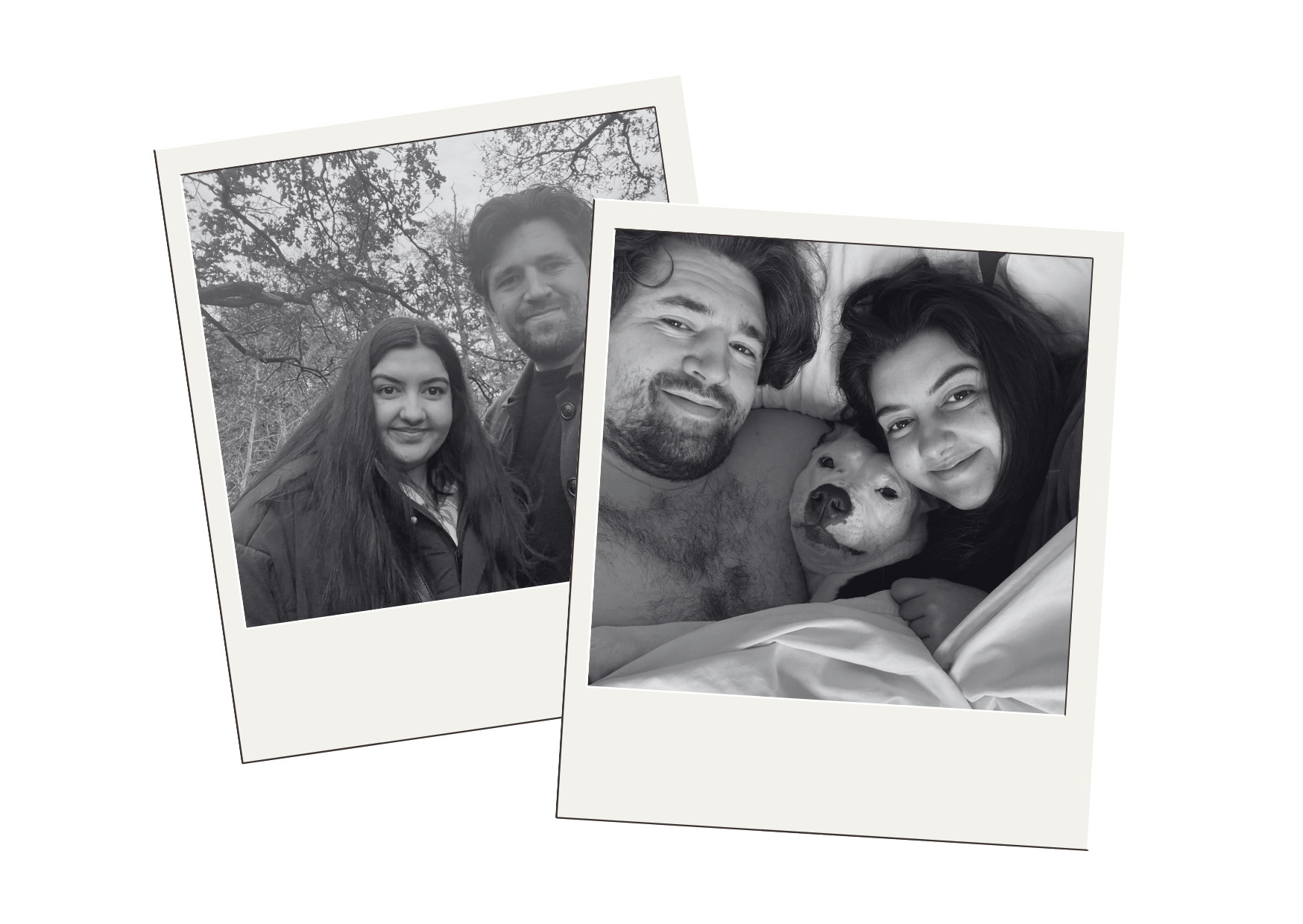 Polaroids of Ellie and Felix